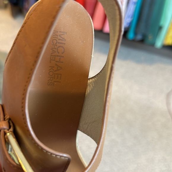 Michael Kors brown leather and suede wedges size 9 - Picture 8 of 8